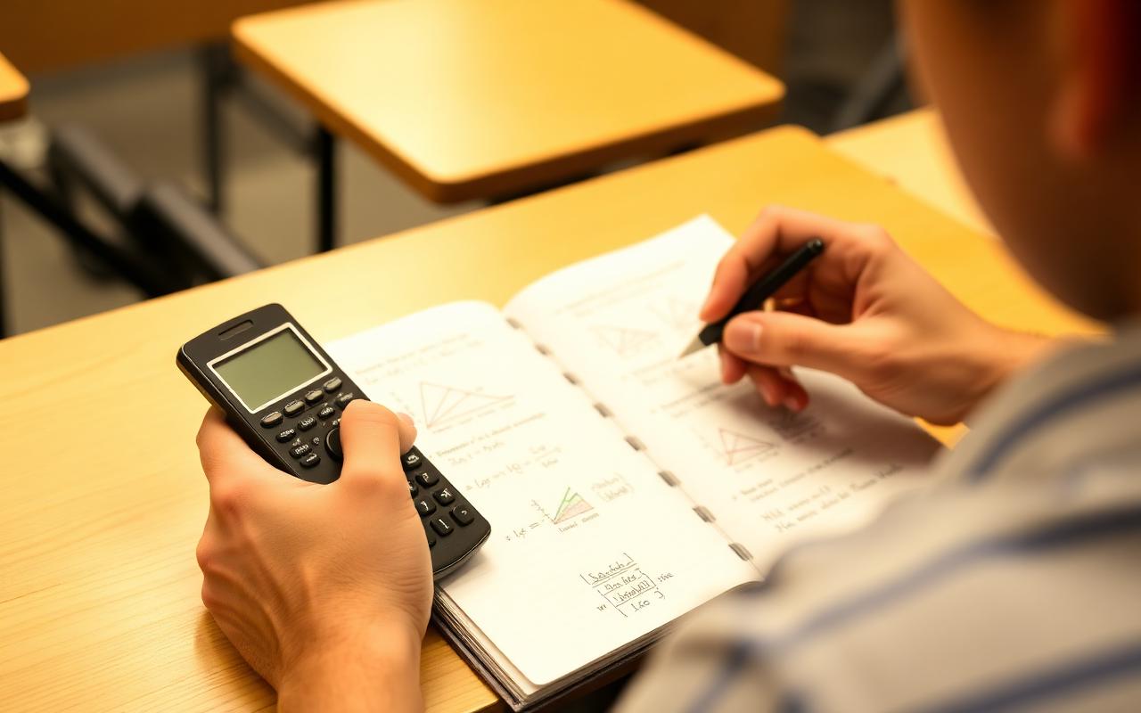 Student using a scientific calculator for trigonometry and algebra homework — what is a scientific calculator used for in school
